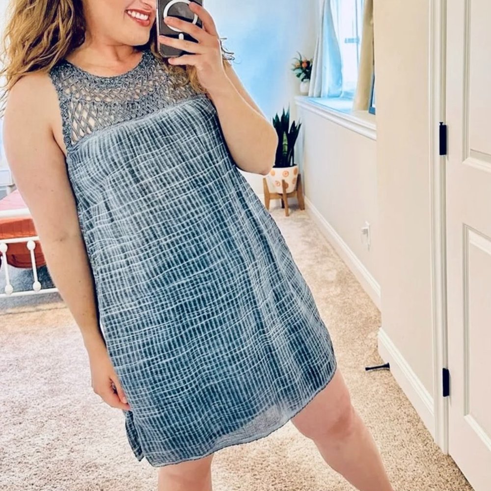 Anthropologie Pilcro Macrame Dress M